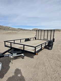 Utility trailer side view