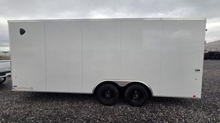 Road side of the 8.5x20 Look ST DLX enclosed trailer