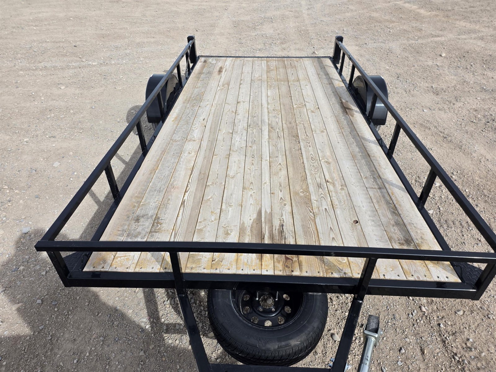 Utility trailer wood deck
